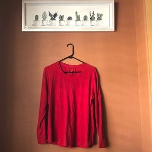 Lands End Red long sleeve top